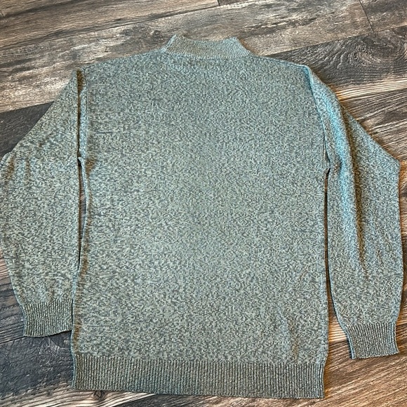 Barry Bricken 100% Silk Cozy Green/Gray Knit Sweater Men Size M - Picture 6 of 6